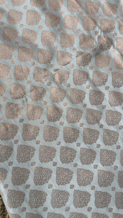 Bridal KANJIVARAM PURE SILK HANDLOOM SAREE in White and Deep Red