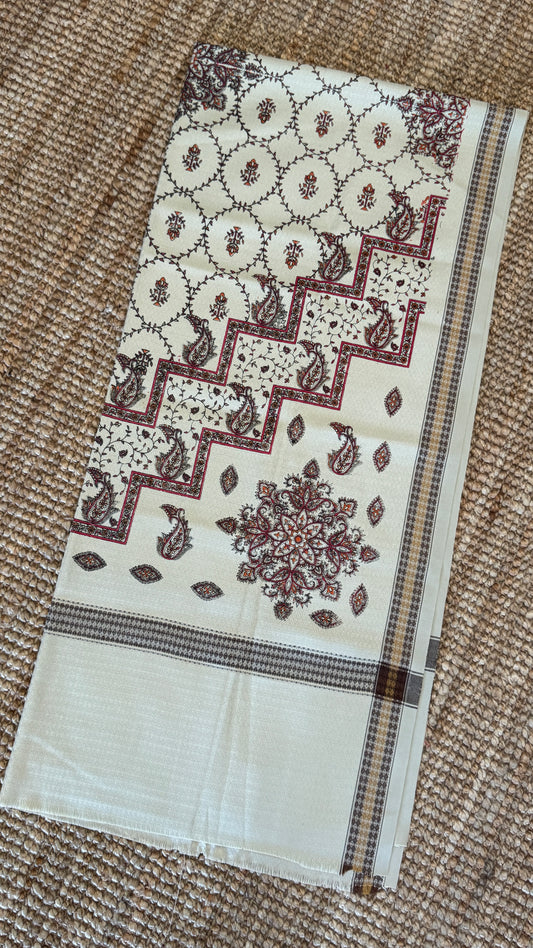 Shawls - Printed Beige