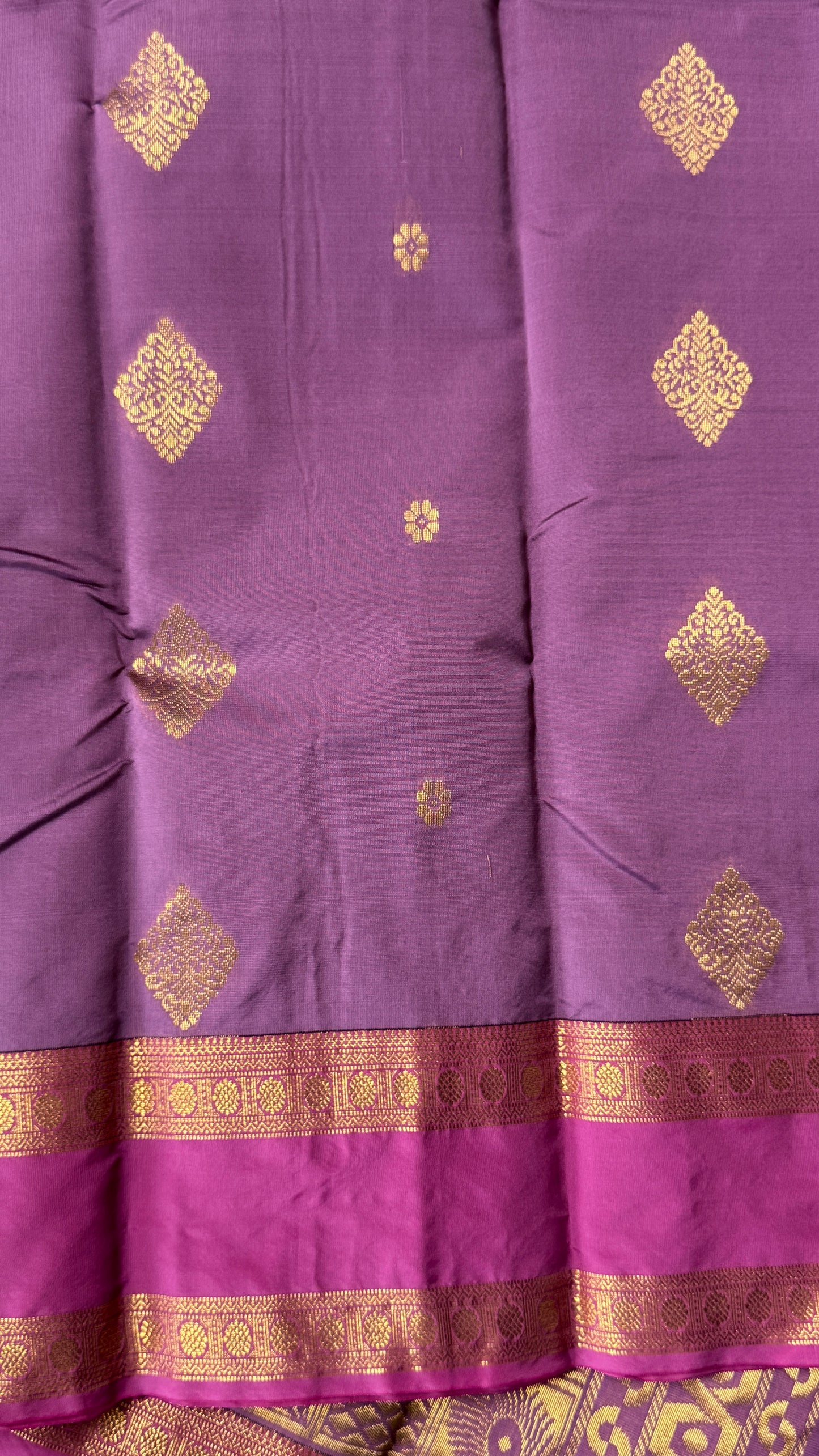 Semi Soft Silk Saree – Mauve Body with Pink RettaPetta  Border
