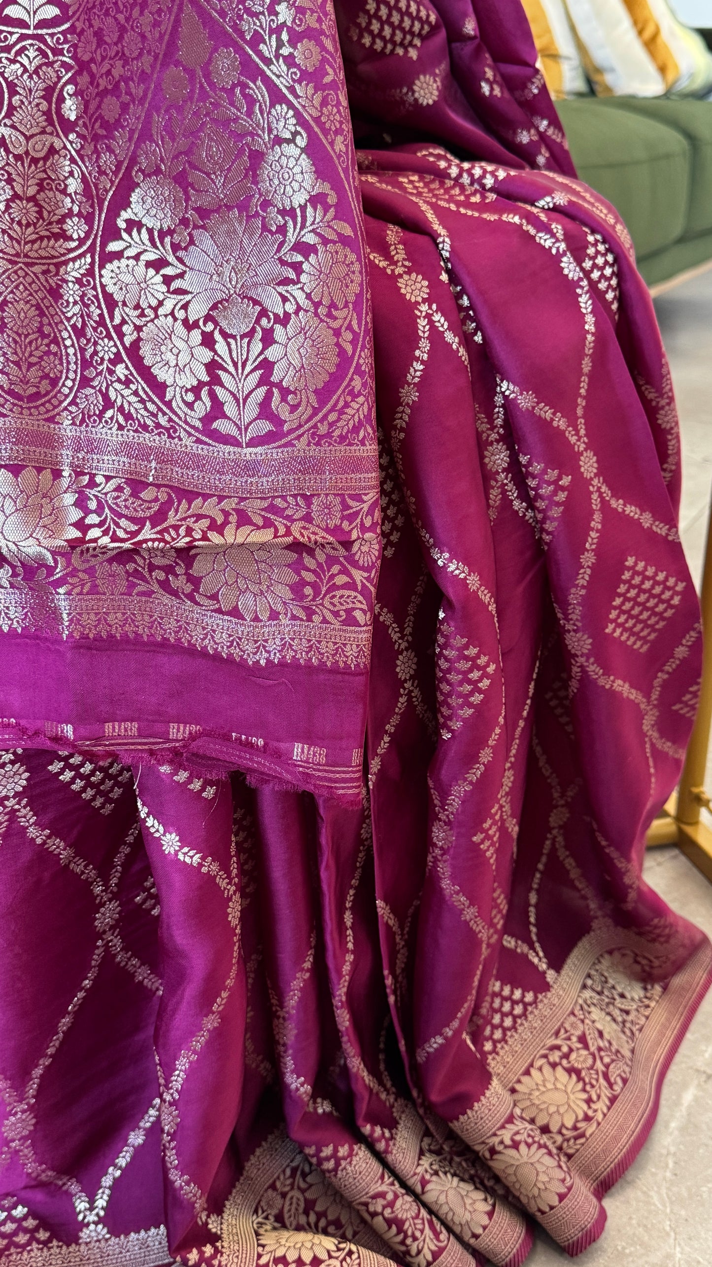 Mashru Silk Banarasi Sarees - Wine