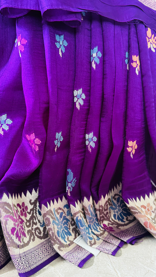 Tussar Raw Silk Handloom – Purple