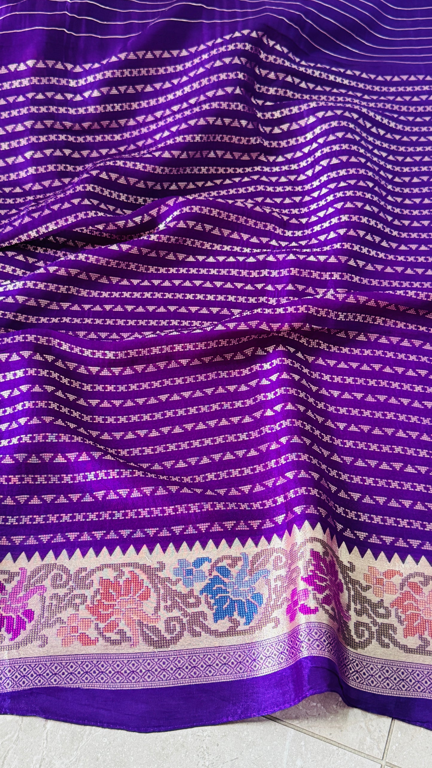 Tussar Raw Silk Handloom – Purple