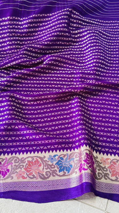 Tussar Raw Silk Handloom – Purple