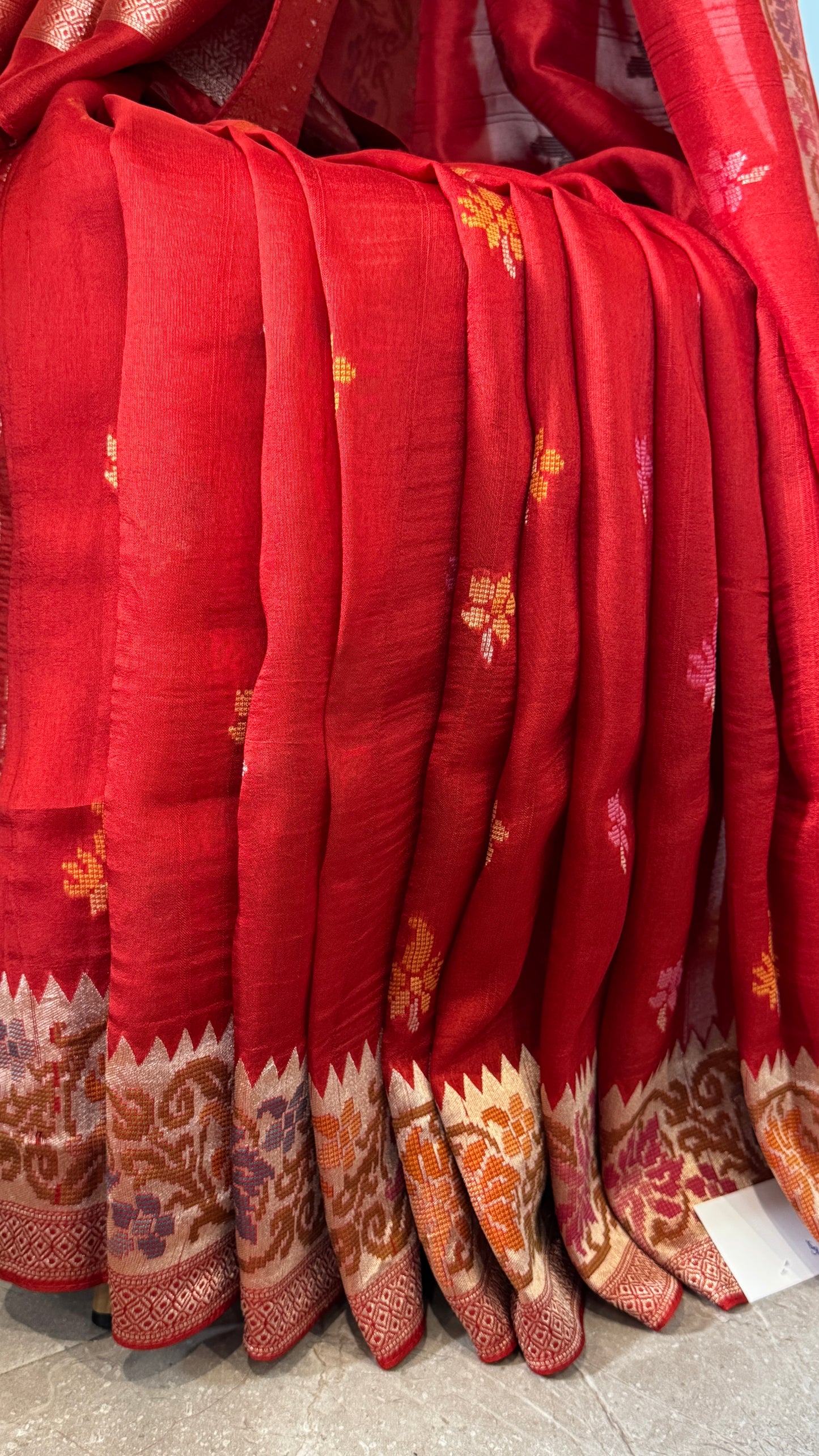 Tussar Raw Silk Handloom – Red