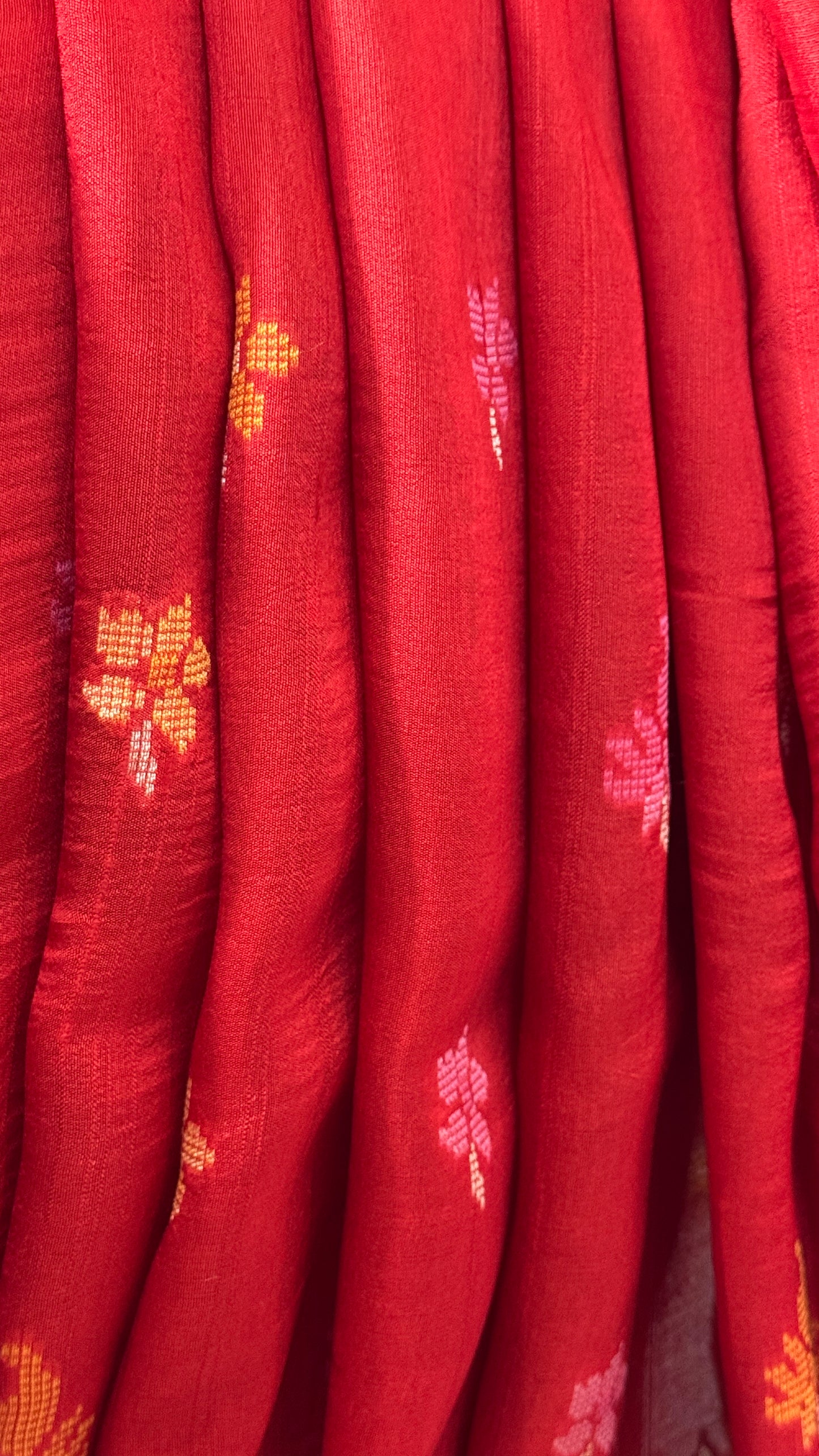 Tussar Raw Silk Handloom – Red
