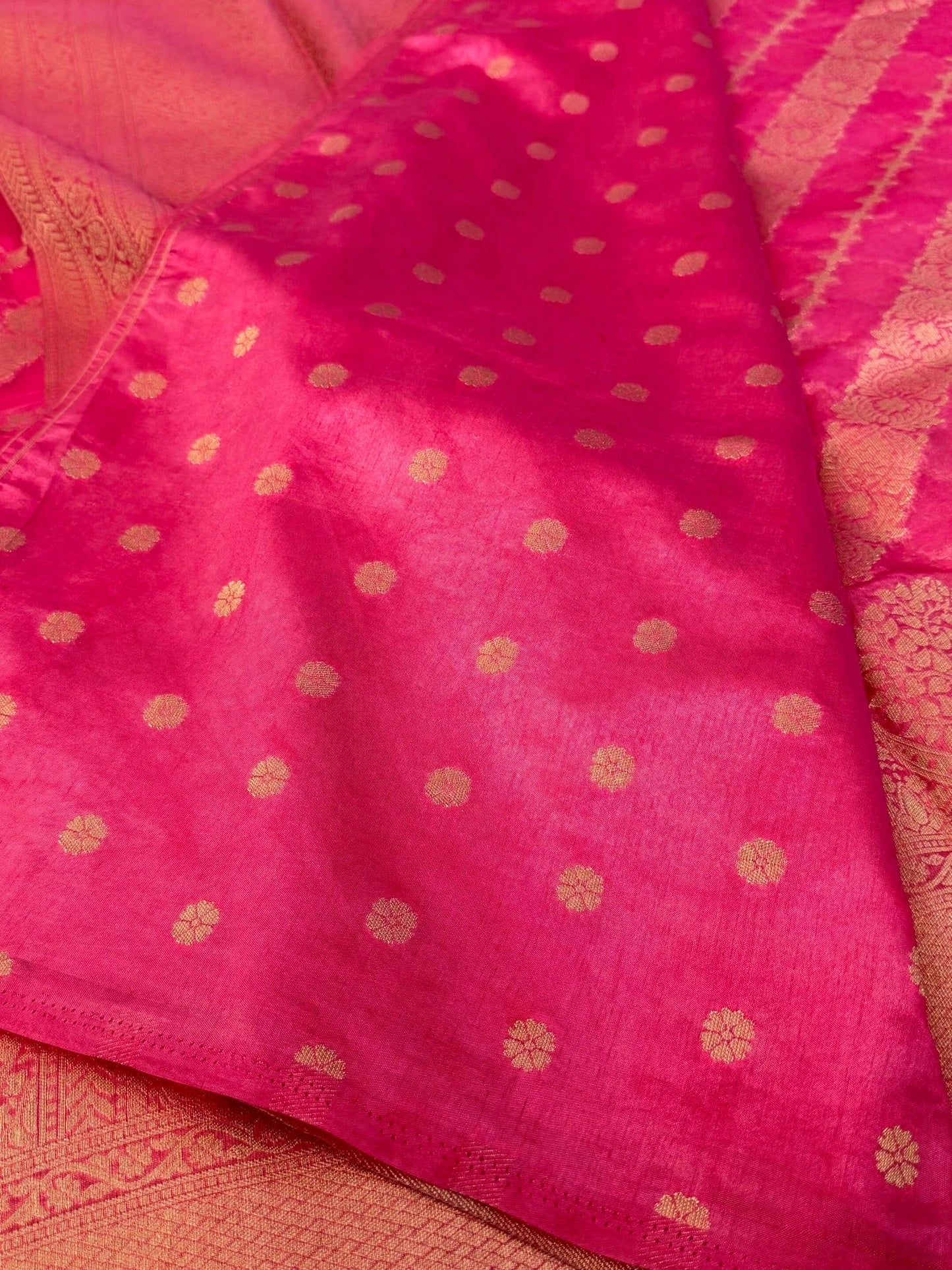 Pure Organza Silk Saree – PINK