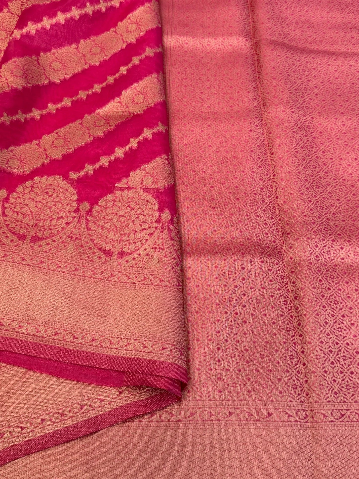 Pure Organza Silk Saree – PINK