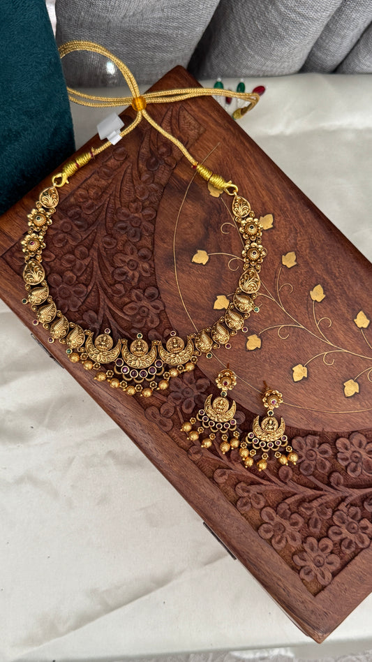 Lakshmi With Moon Design Choker set