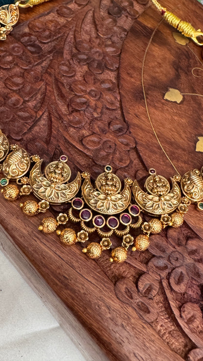 Lakshmi With Moon Design Choker set