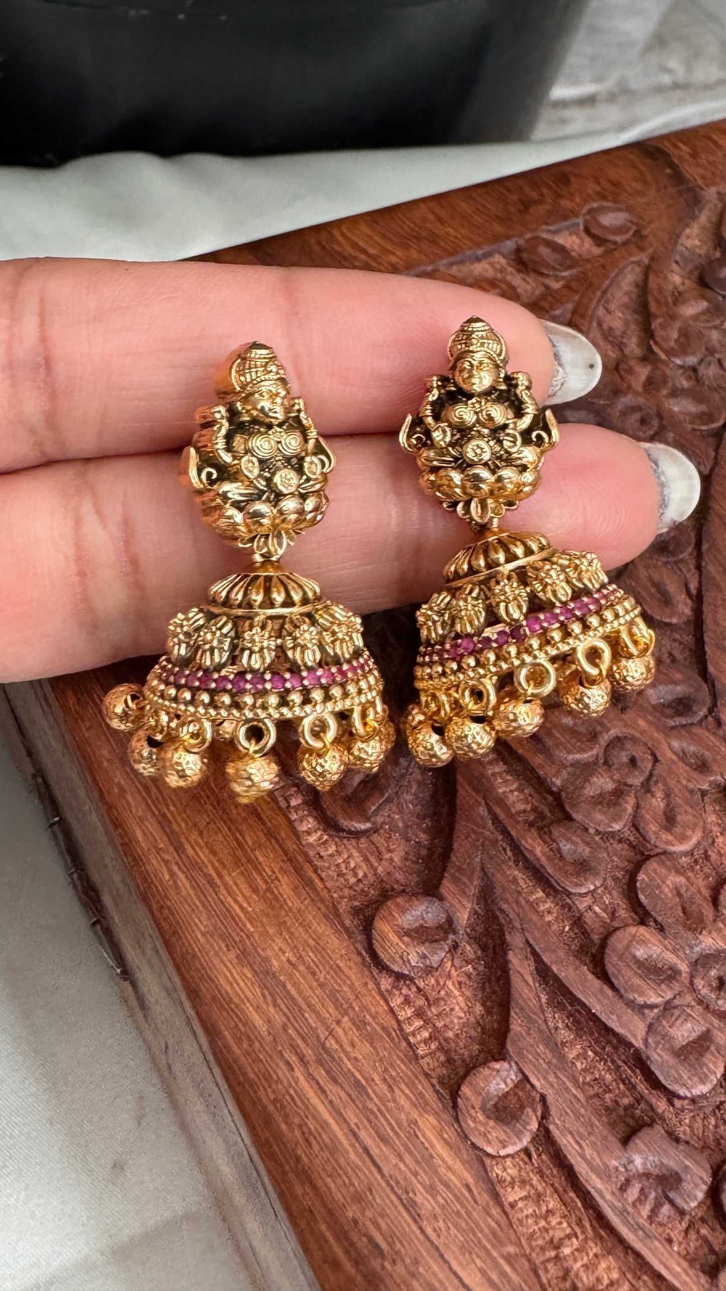 Unique Long Lakshmi Temple Haar Jewellery Set