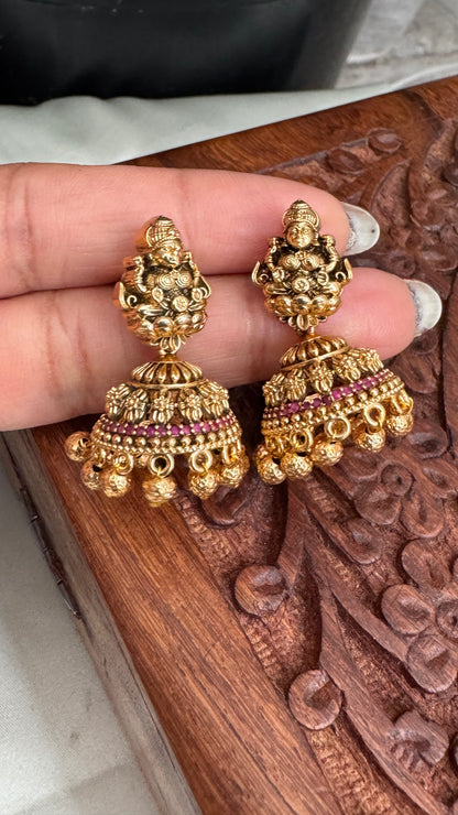 Unique Long Lakshmi Temple Haar Jewellery Set
