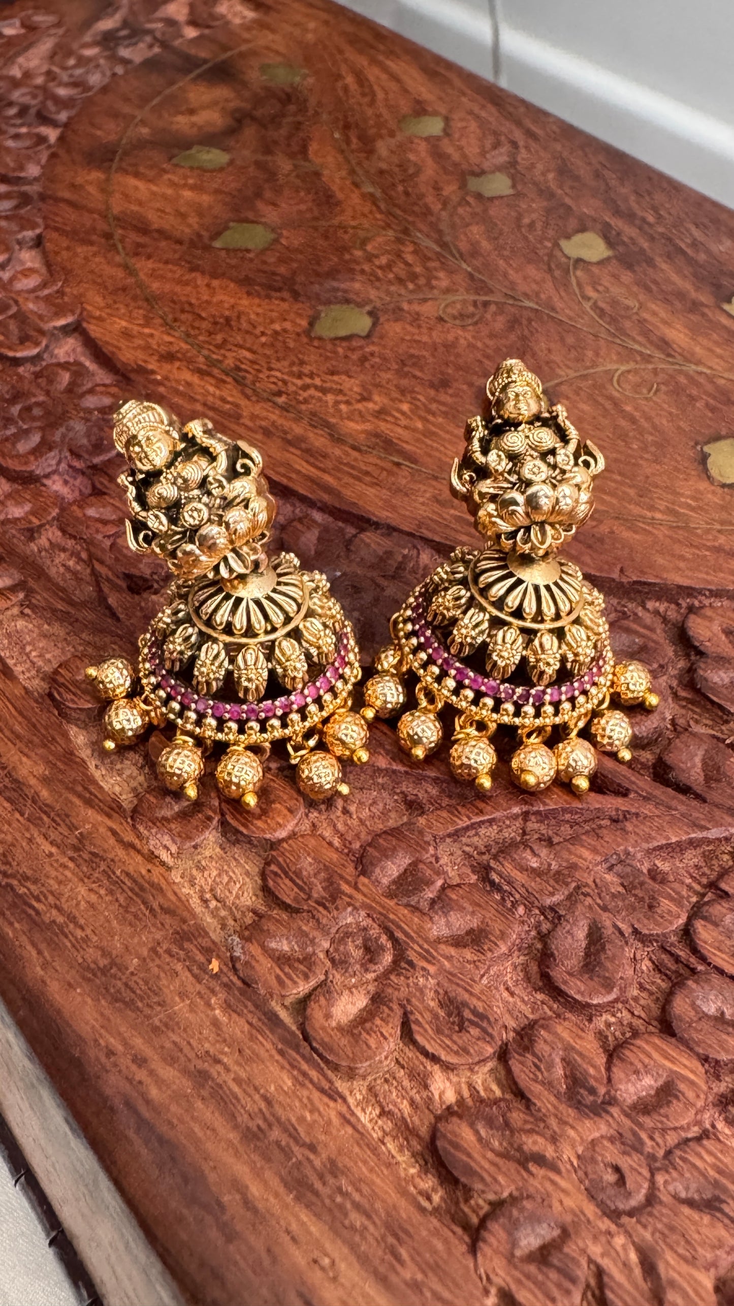 Unique Long Lakshmi Temple Haar Jewellery Set