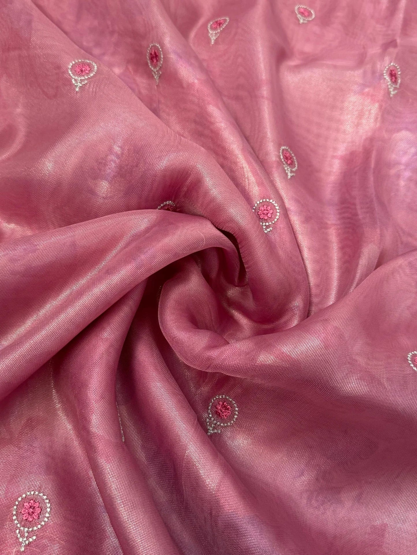 Party Wear Shimmery Jute Silk saree – Embroidered