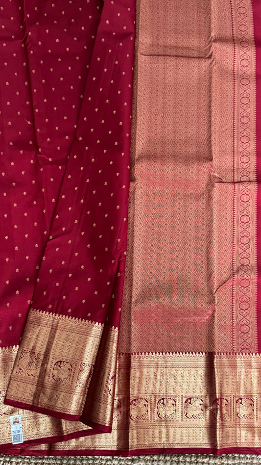 KANJIVARAM PURE SILK SAREE in DEEP Red