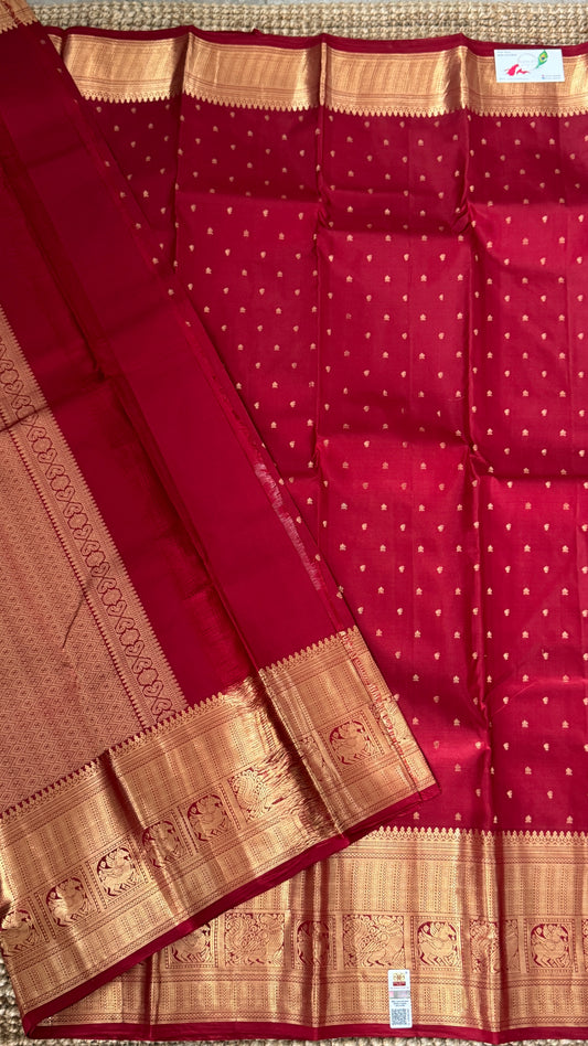 KANJIVARAM PURE SILK SAREE in DEEP Red