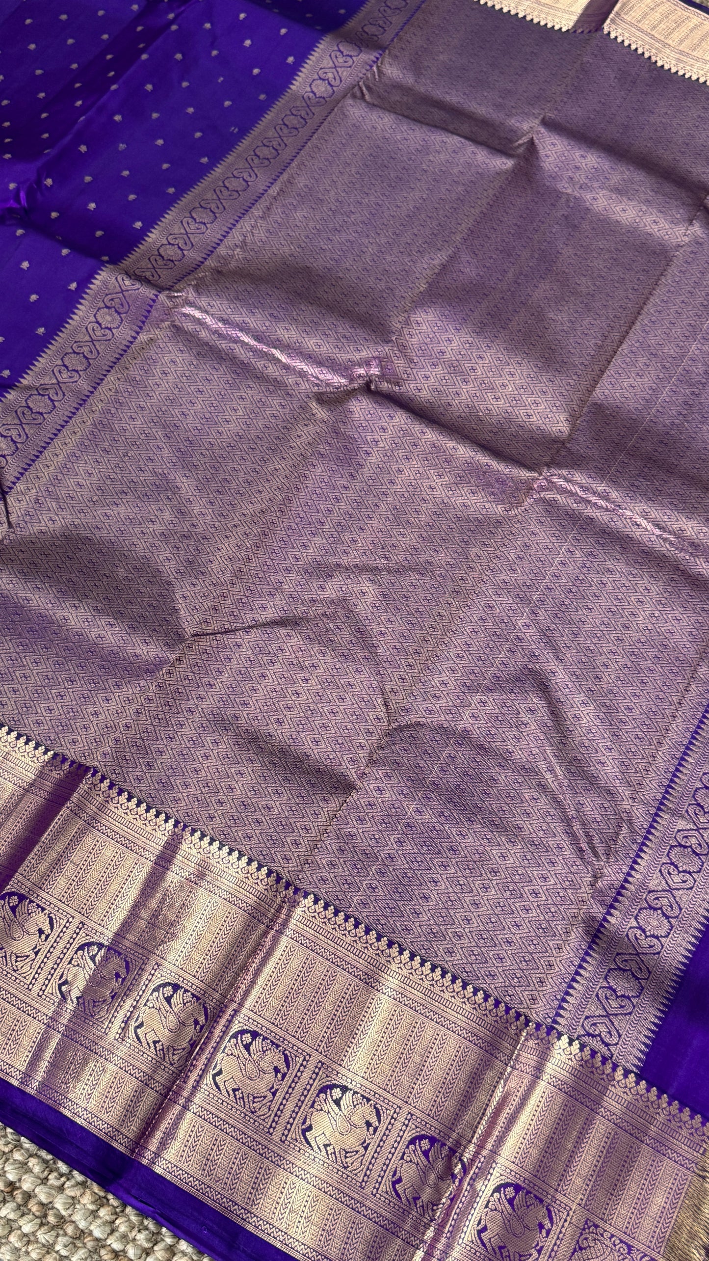 KANJIVARAM PURE SILK SAREE in DEEP Purple
