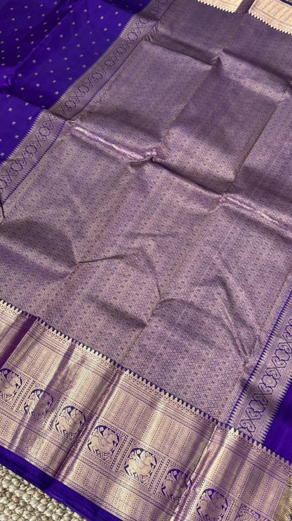 KANJIVARAM PURE SILK SAREE in DEEP Purple