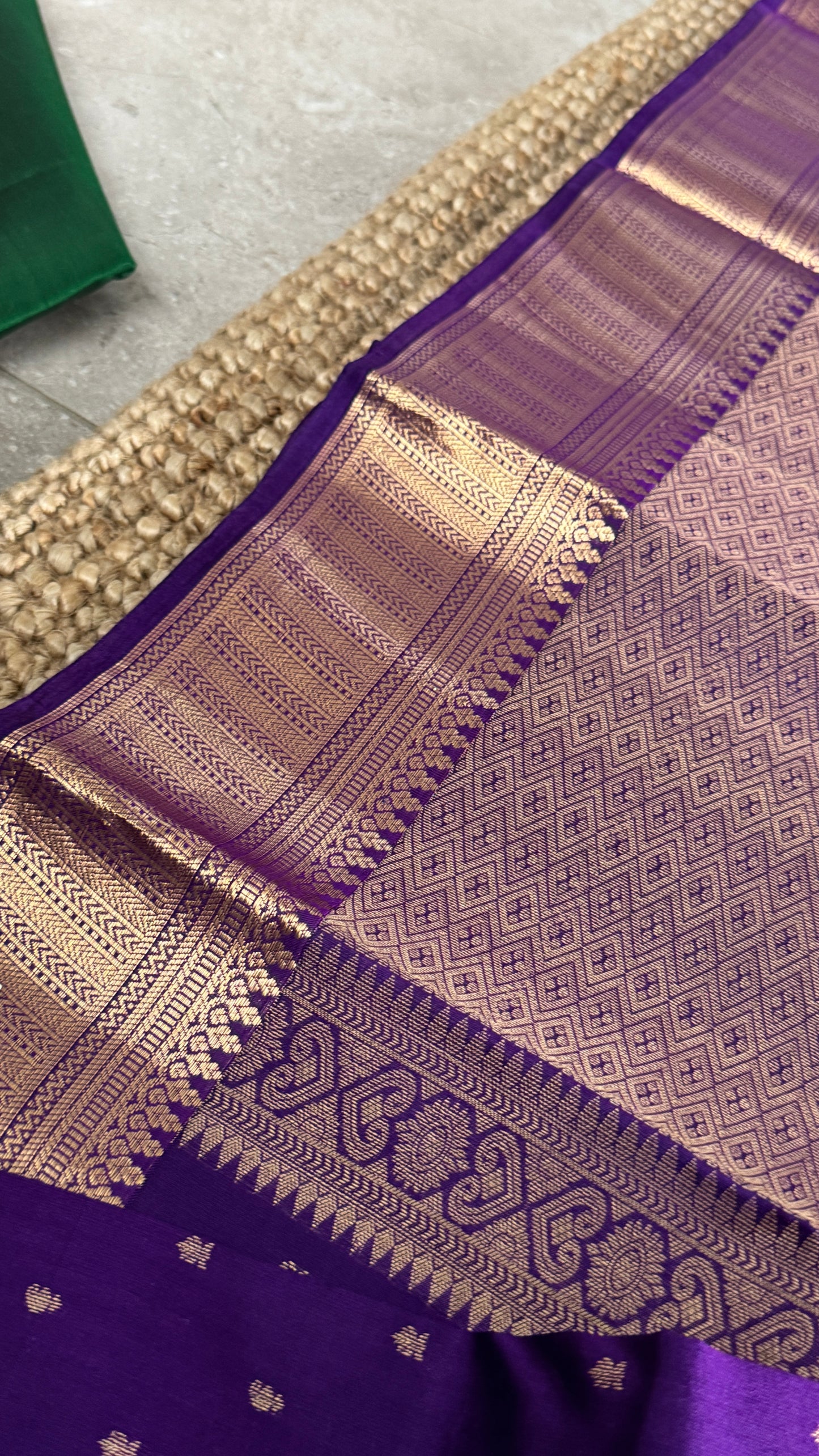 KANJIVARAM PURE SILK SAREE in DEEP Purple