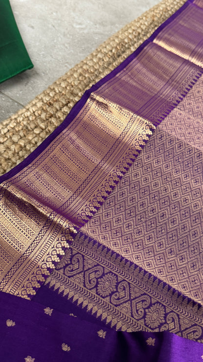 KANJIVARAM PURE SILK SAREE in DEEP Purple
