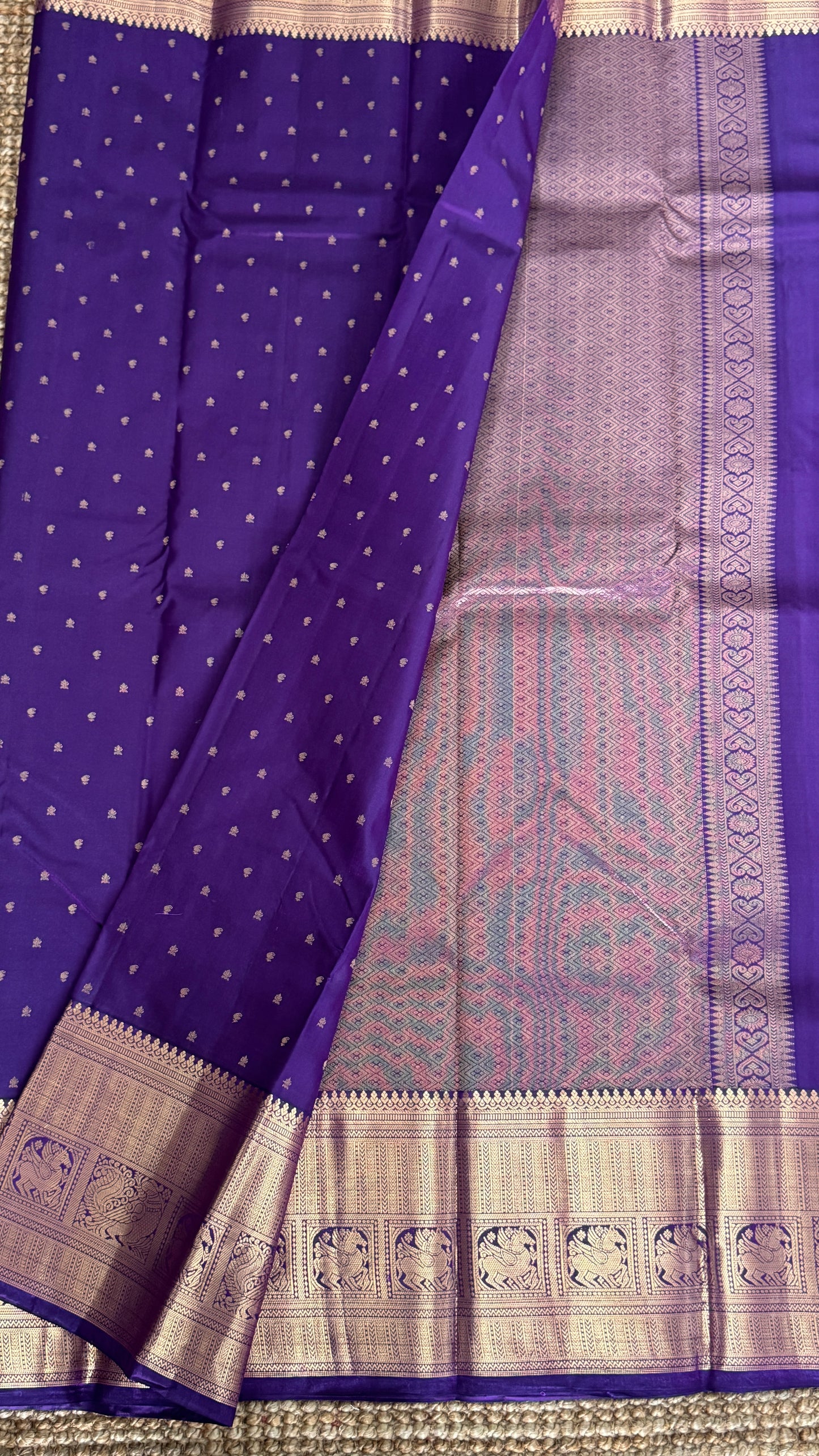 KANJIVARAM PURE SILK SAREE in DEEP Purple