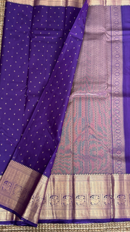 KANJIVARAM PURE SILK SAREE in DEEP Purple