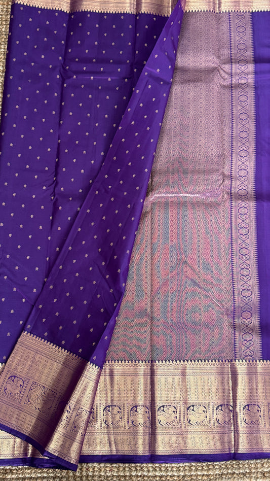 KANJIVARAM PURE SILK SAREE in DEEP Purple