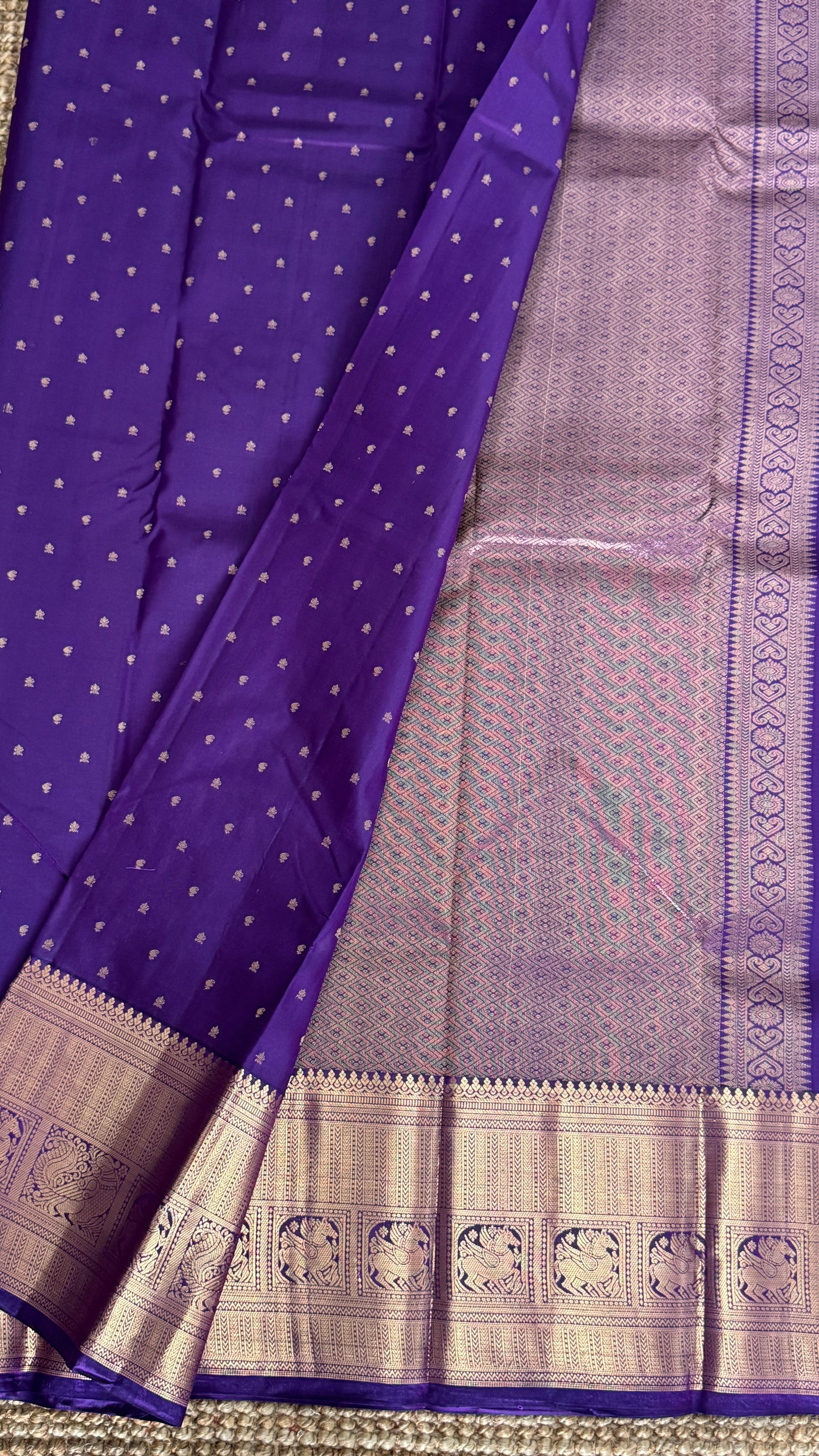 KANJIVARAM PURE SILK SAREE in DEEP Purple