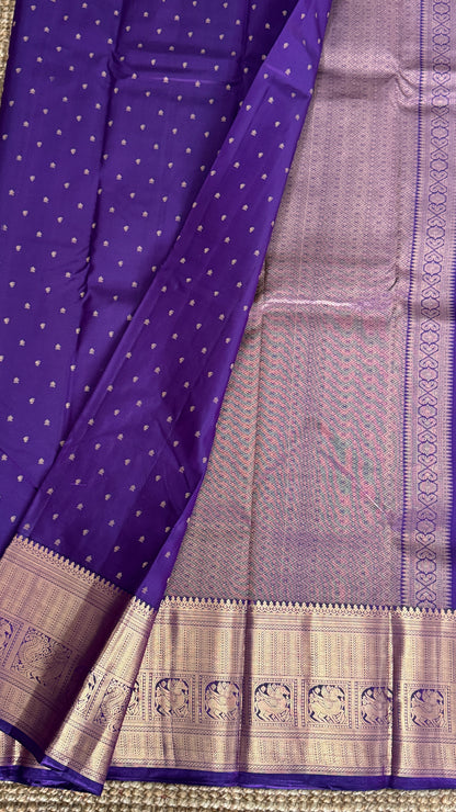 KANJIVARAM PURE SILK SAREE in DEEP Purple