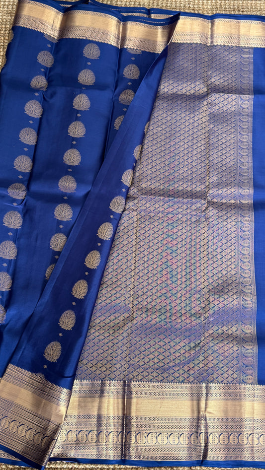 KANJIVARAM PURE SILK SAREE in Royal Blue