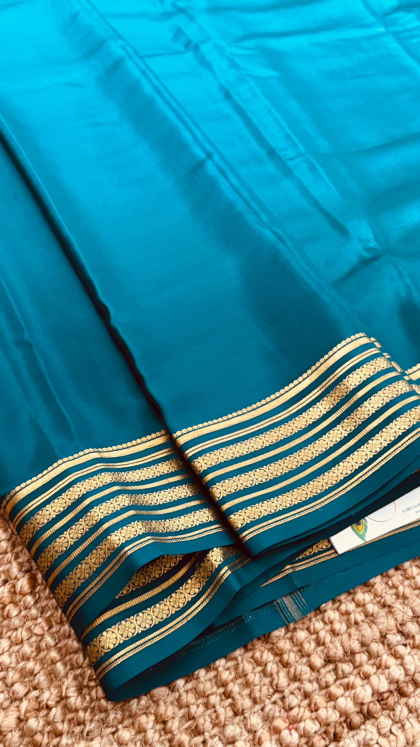Pure Mysore Silk Sarees - Peacock Blue