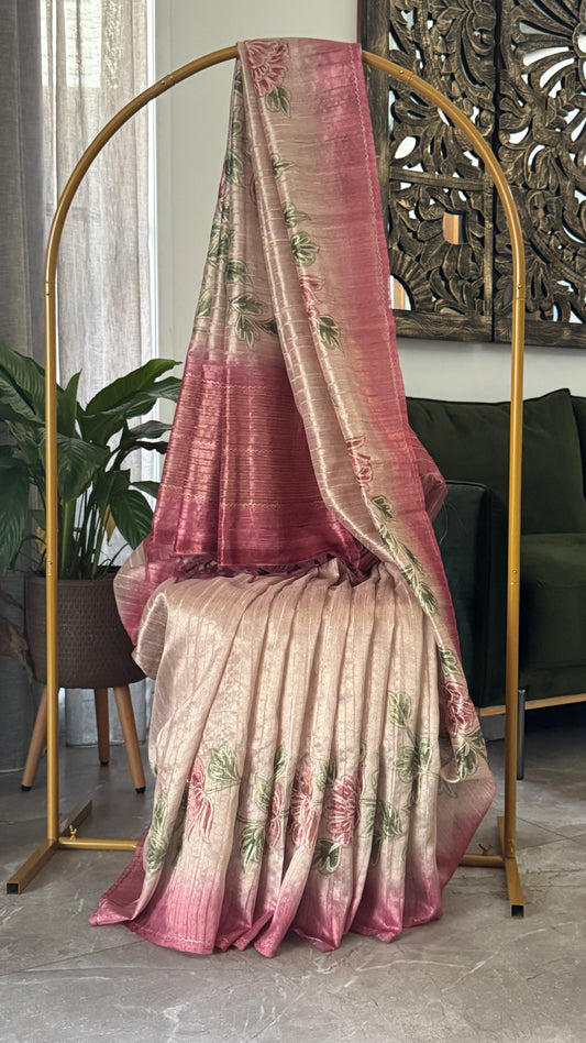 Tissue Silk – Pink and Gold