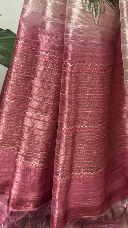 Tissue Silk – Pink and Gold