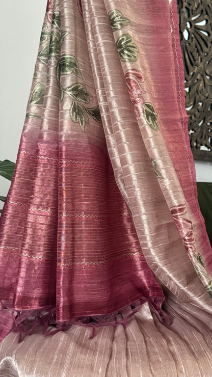 Tissue Silk – Pink and Gold