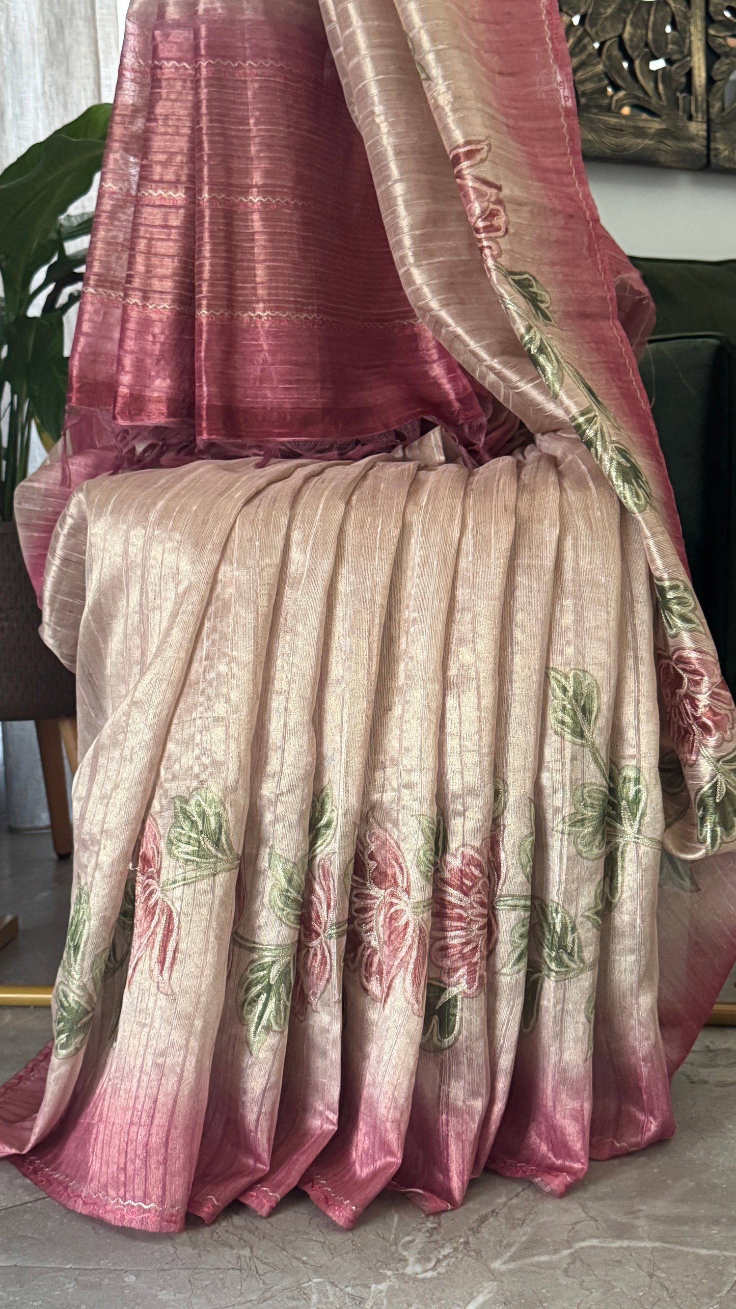 Tissue Silk – Pink and Gold