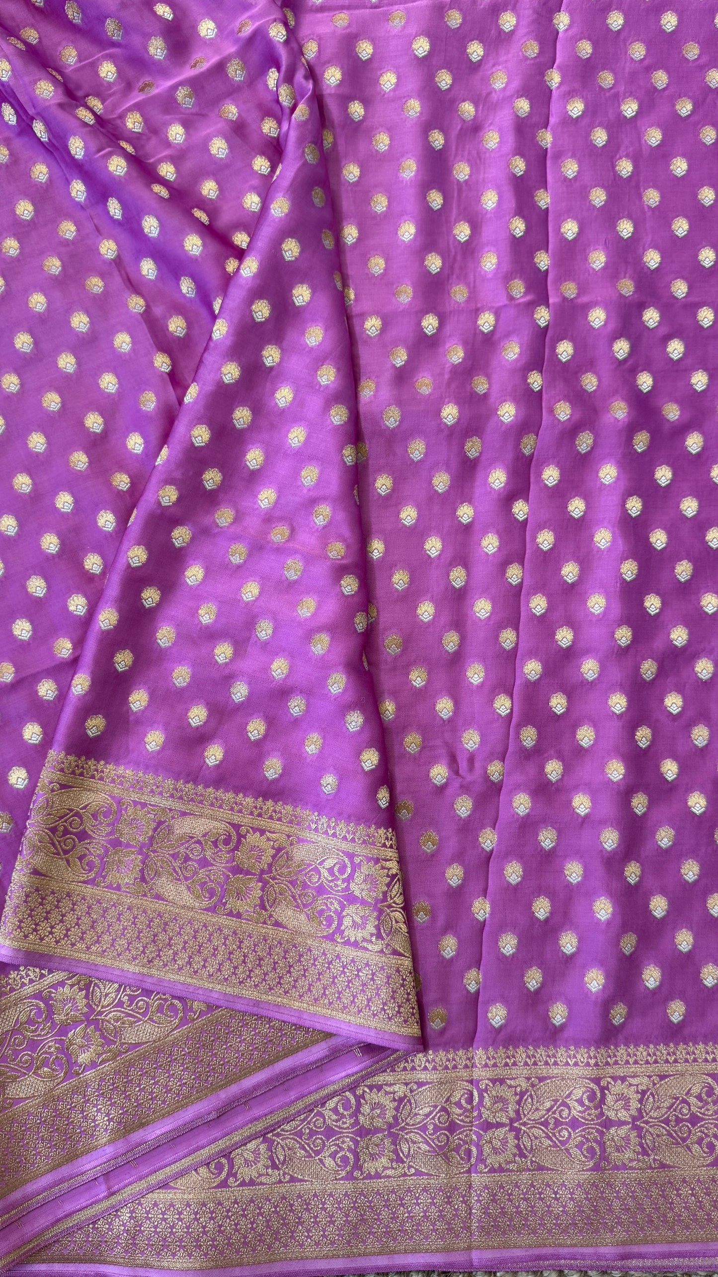 Pure Mashru Silk Banarasi Saree – Kanchi Australia’s Exclusive – Pink
