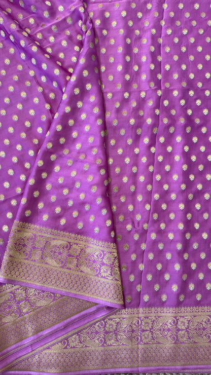 Pure Mashru Silk Banarasi Saree – Kanchi Australia’s Exclusive – Pink