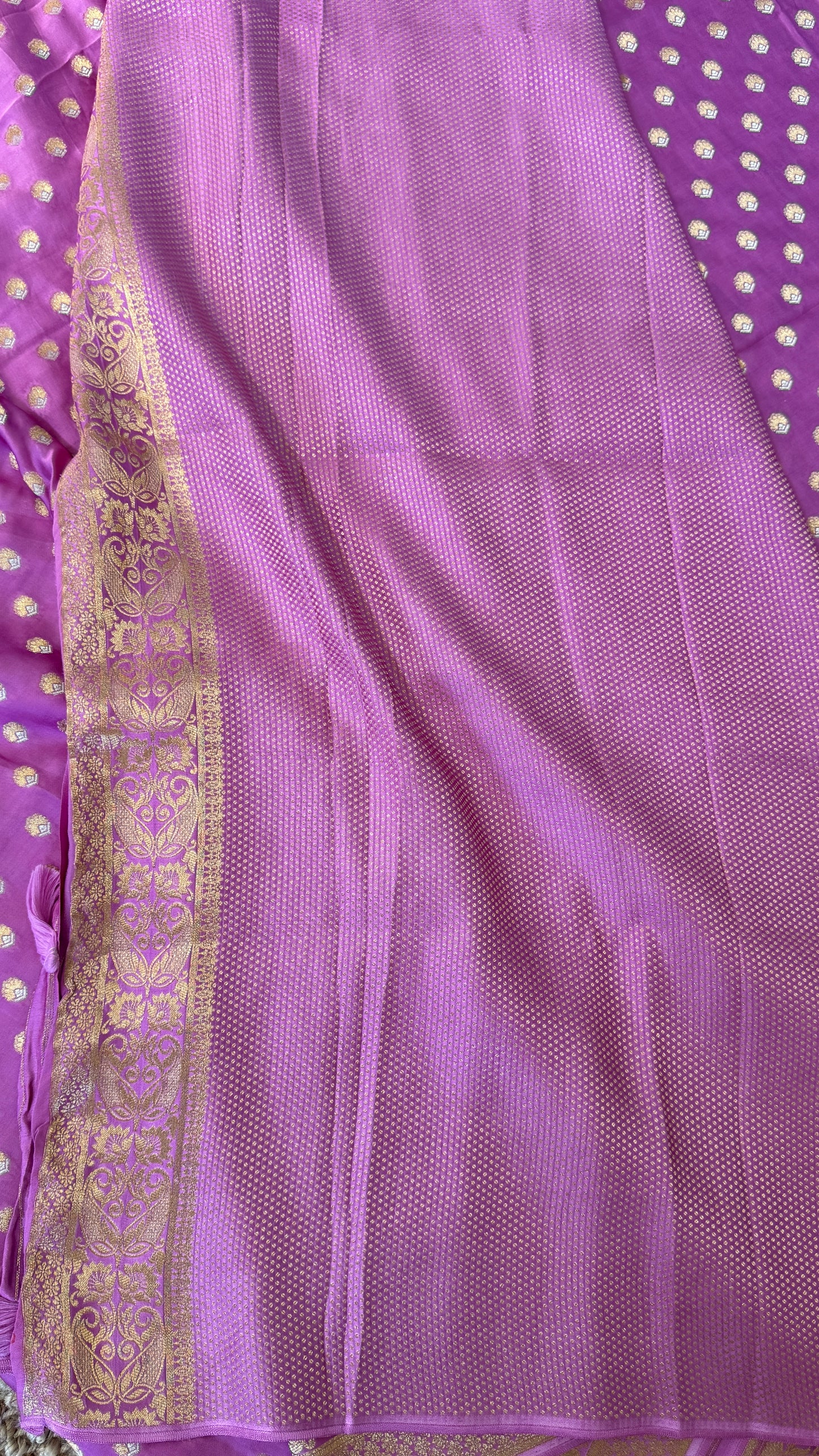 Pure Mashru Silk Banarasi Saree – Kanchi Australia’s Exclusive – Pink