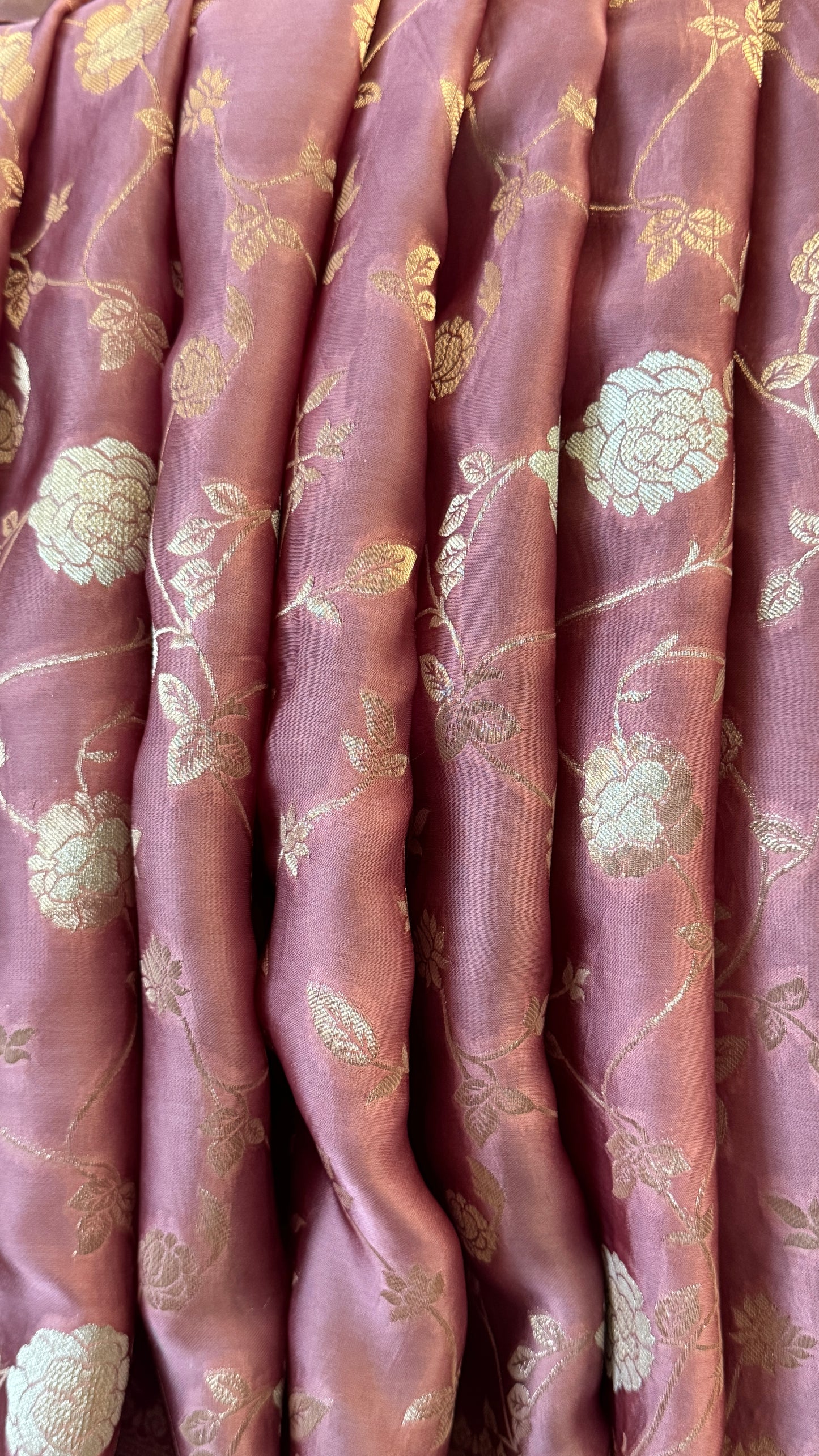 Mashru Viscose Silk Banarasi Sarees - Mauve