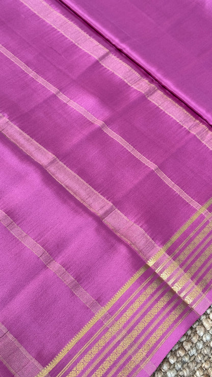 Pure Mysore Silk Sarees - Onion Pink