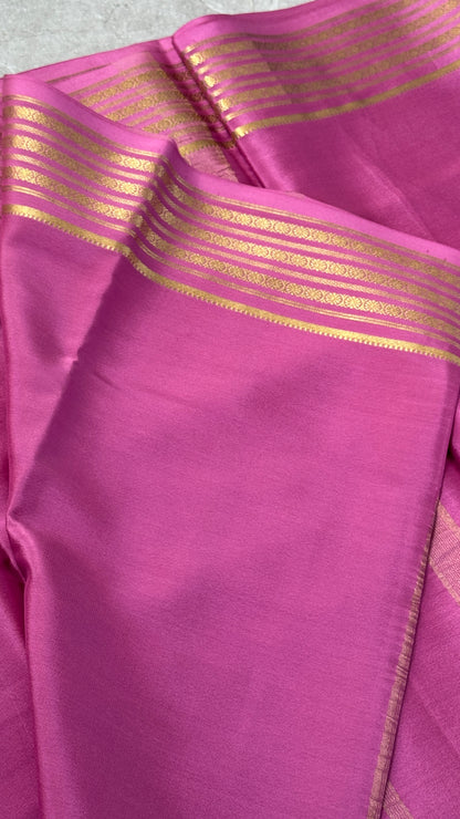 Pure Mysore Silk Sarees - Onion Pink