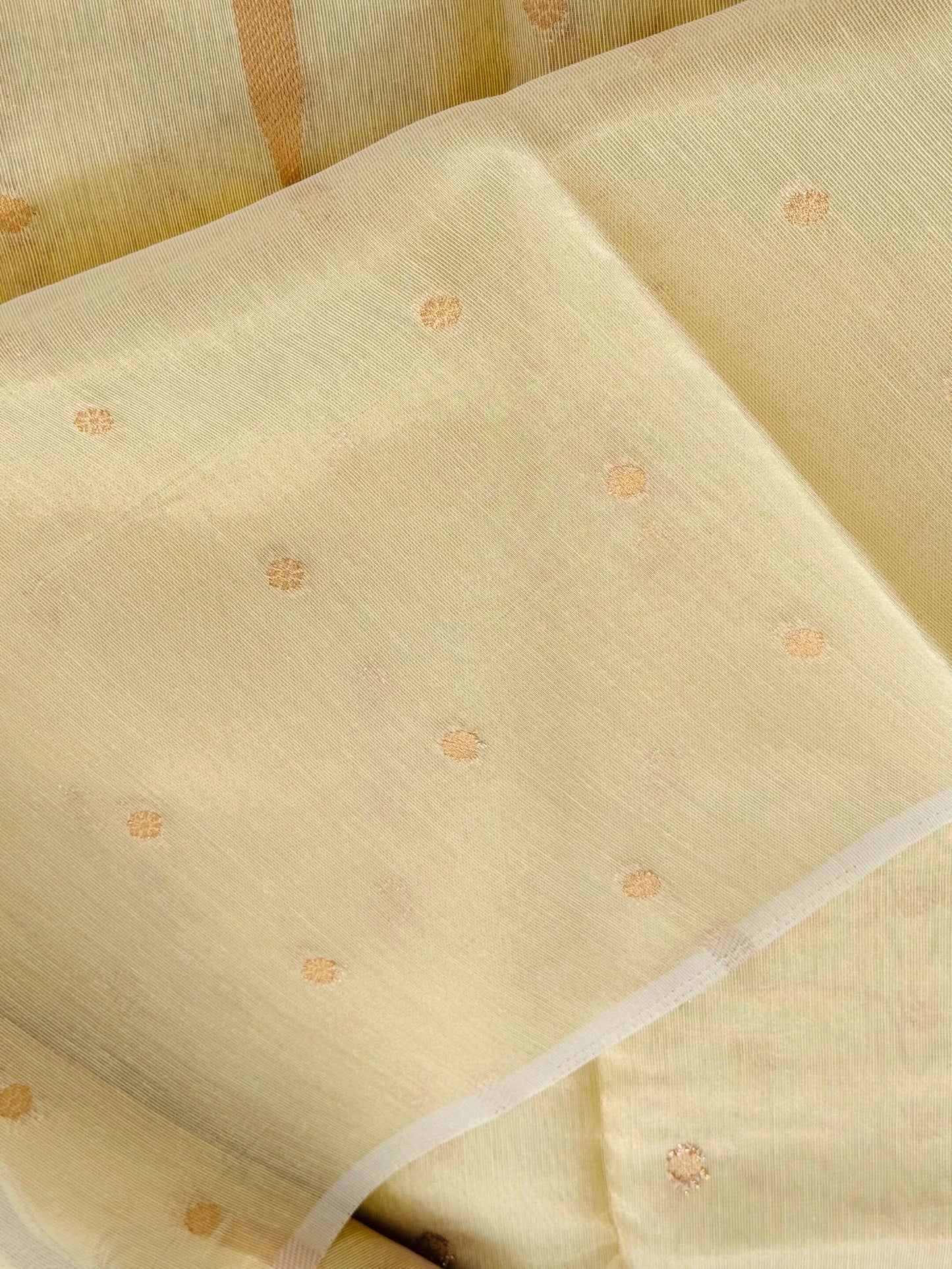 Tissue Silk – Temple Border – Lemon Yellow