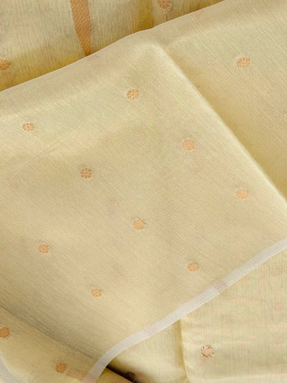Tissue Silk – Temple Border – Lemon Yellow
