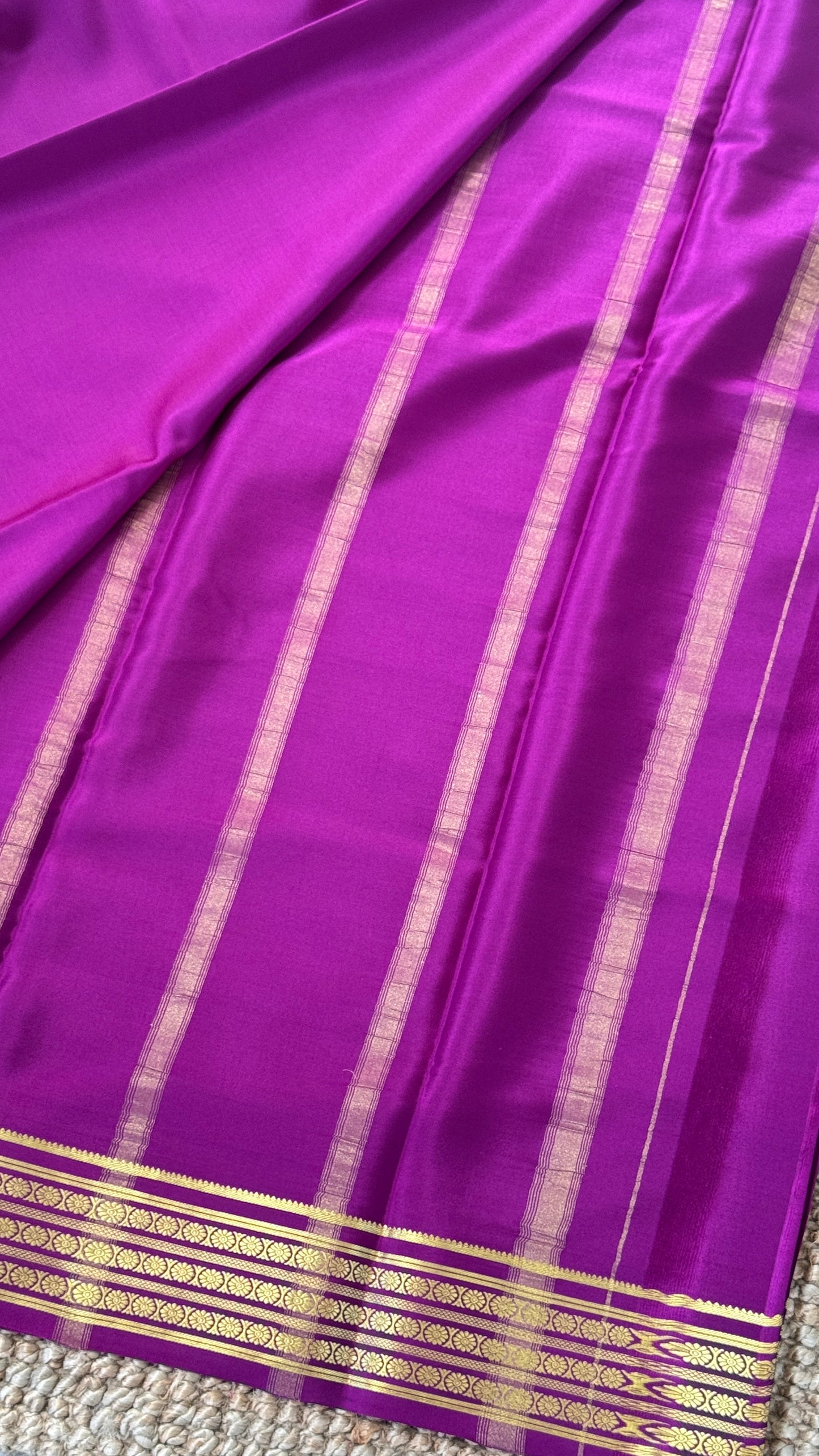 Pure Mysore Silk Sarees - Purple