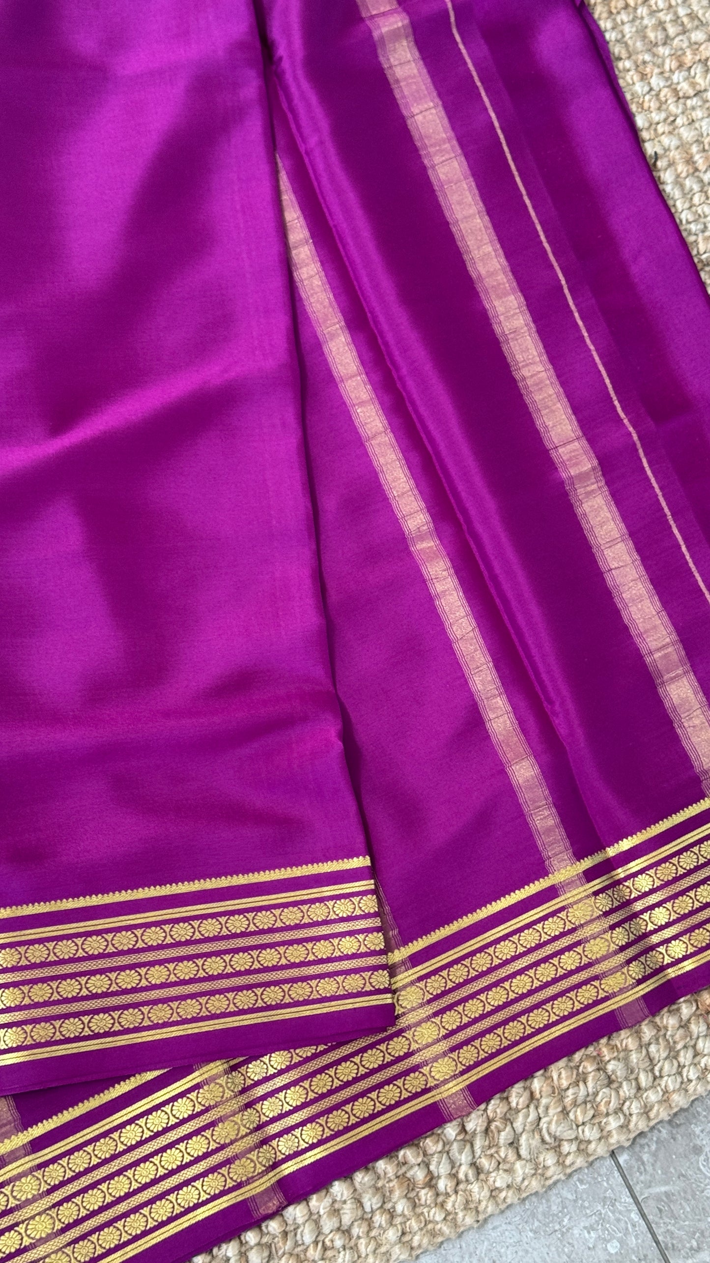 Pure Mysore Silk Sarees - Purple