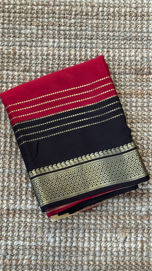 Pure Mysore Silk Sarees - Beige with 3D borders