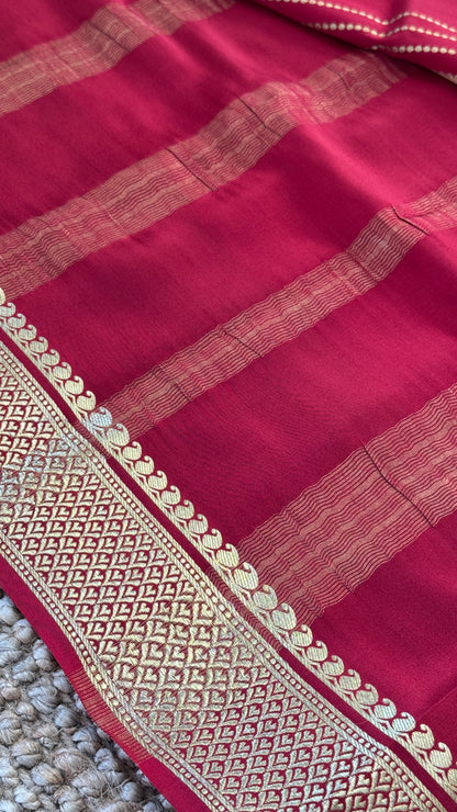 Pure Mysore Silk Sarees - Beige with 3D borders