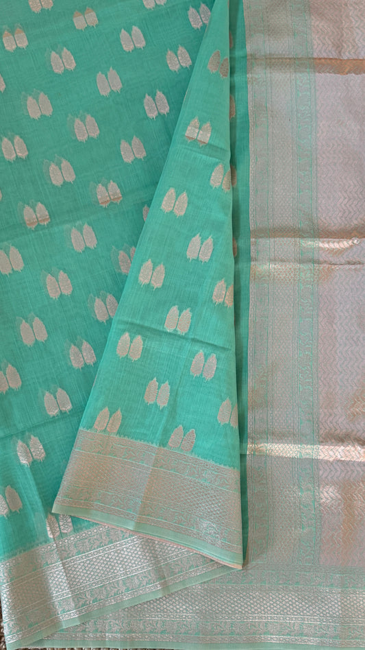 Cotton Silk Saree – Purple with Rose gold Zari