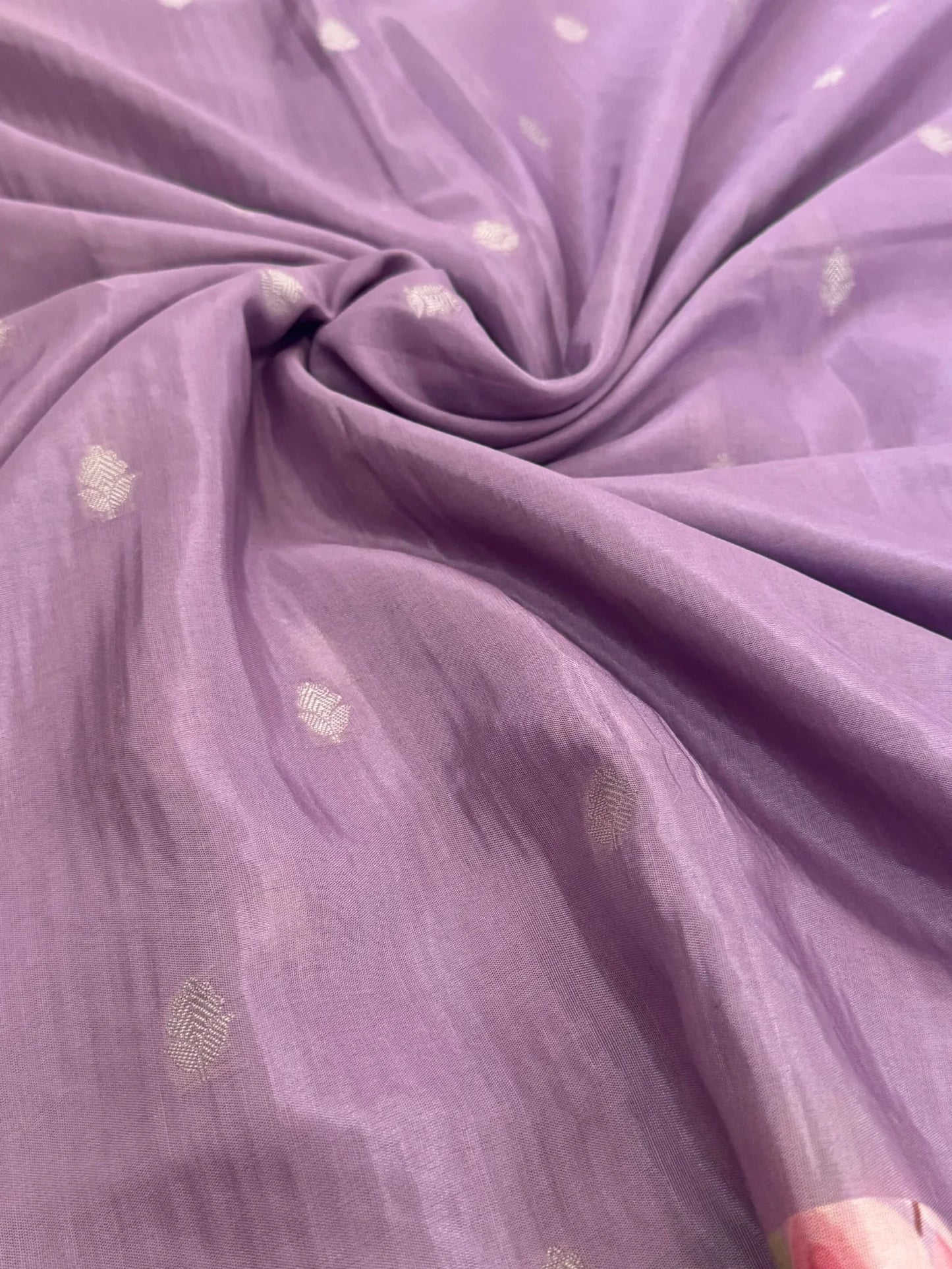 Pure Crepe silk saree – Lavender- Floral