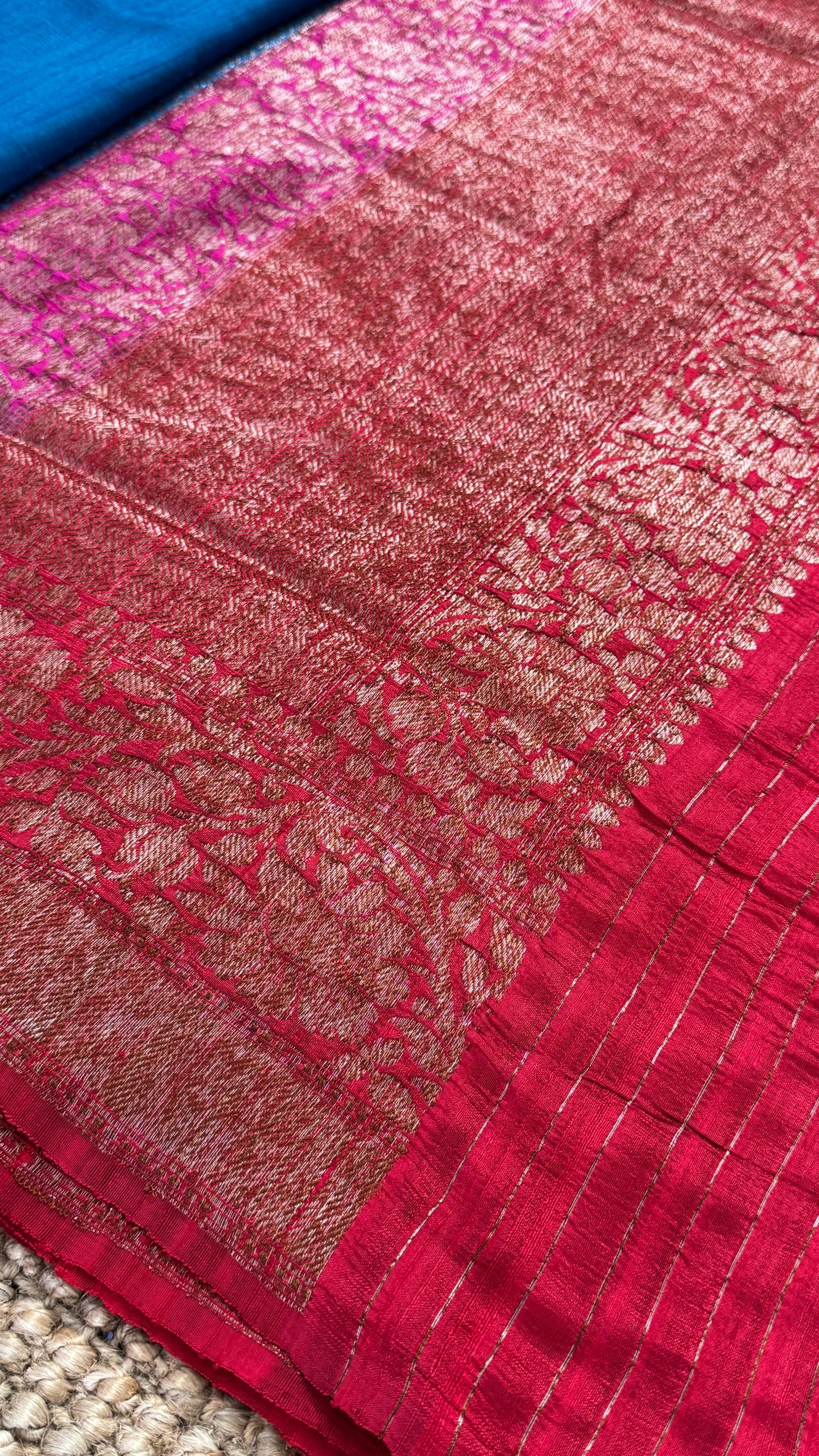 Pure Tussar Banarasi Silk Handloom – Blue