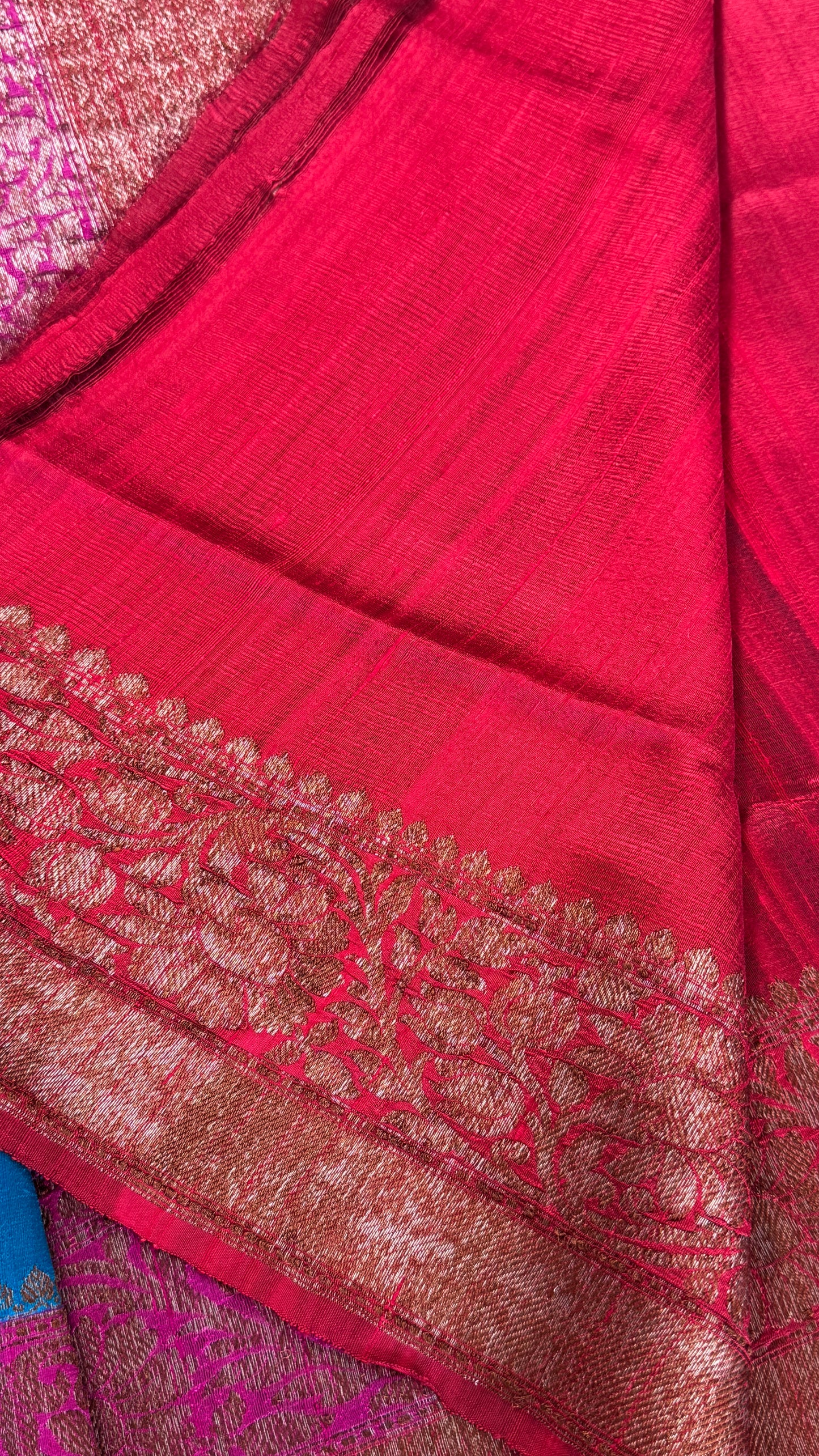 Pure Tussar Banarasi Silk Handloom – Blue